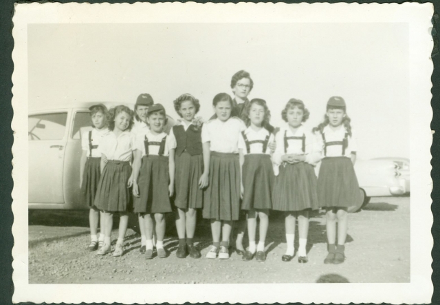 Bluebirds Picture 1955, Bonham Elementary.  Can you find the ones listed? Those  pictured: Iva Rae Skaggs, Sherry Gayle Wright, Jan Carol Fudge, Pamilia West, Mary Frances Miller, Ann Sternadel, Diane Smith, Susan Lloyd, Carol Ann Gray, Mrs. Nell McCreary