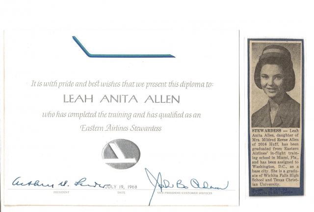Leah Allen, Eastern Airlines.